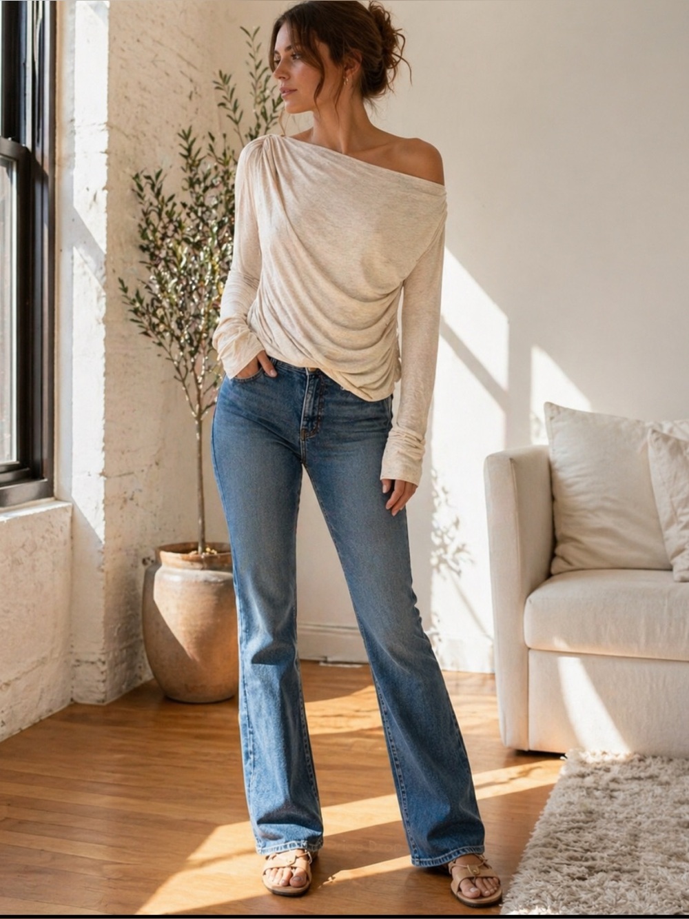 Free people ottoman off shoulder  top